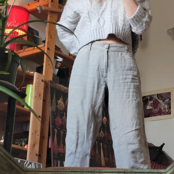 Drykorn 100% Linen Beige Blake Pants Rn 121689 - Size W36 L34 - Picture 1 of 10